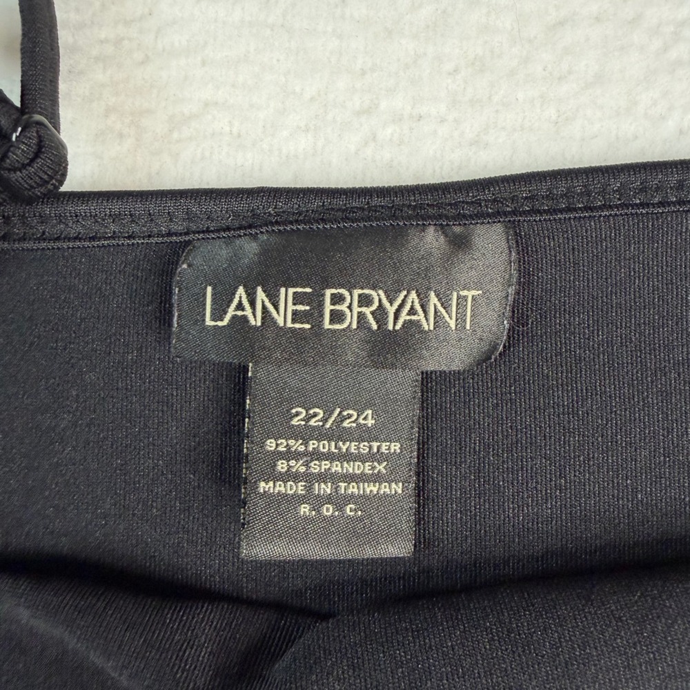 Lane Bryant Black Camisole Top Plus Size 22/24 Adjustable Strap Scoop Neck - Picture 2 of 6